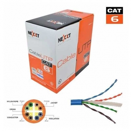 NEXXT CAJA CABLE UTP CAT6  AZUL