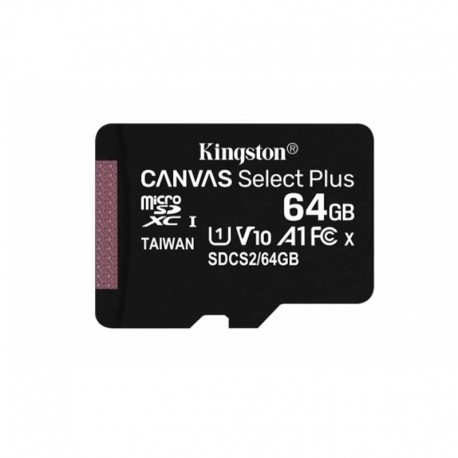 KINGSTON MICROSD 64GB CANVAS SELECT PLUS (CLASE 10)Im