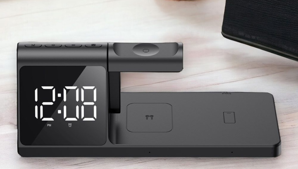 HAVIT CARGADOR MULTIFUNCIONAL ESTACION DE CARGA CON RELOJ (W3042)