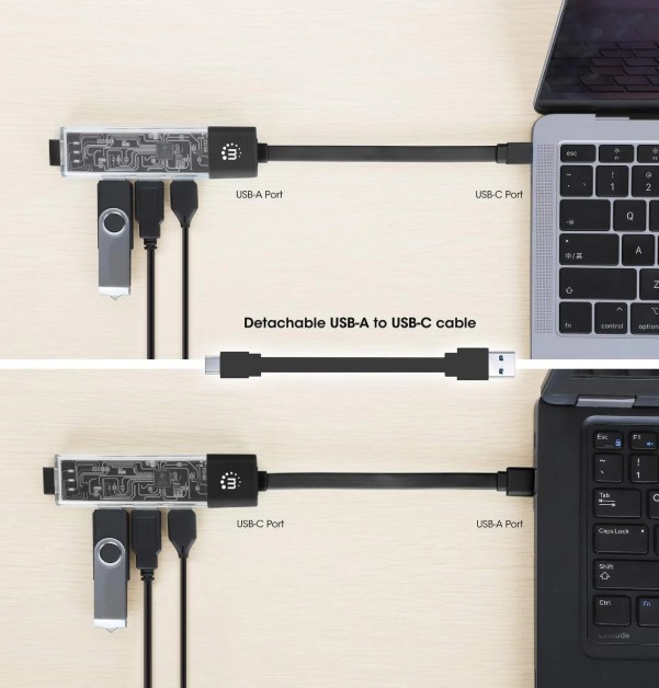 MANHATTAN HUB USB-C A 4 USB 3.2 (181020)
