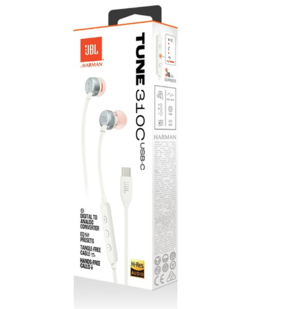JBL AUDIF 310C USB-C BLANCO (JBLT310CWHTAM)