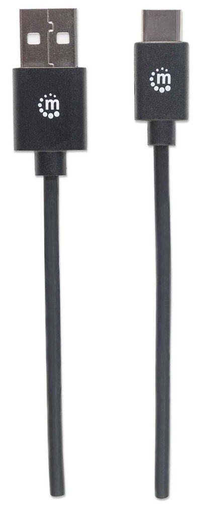 MANHATTAN CABLE USB-C A USB-A 2M NEGRO (354929)