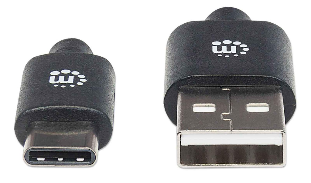 MANHATTAN CABLE USB-C A USB-A 2M NEGRO (354929)