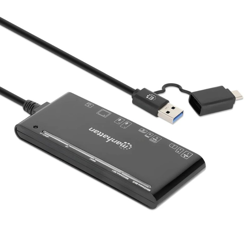 MANHATTAN LECTOR MEMORIA 7-EN-1 USB C/A (102605)