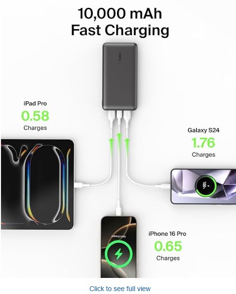 BELKIN POWER BANK USBA C 10K/15W (BPB011BT-RF)