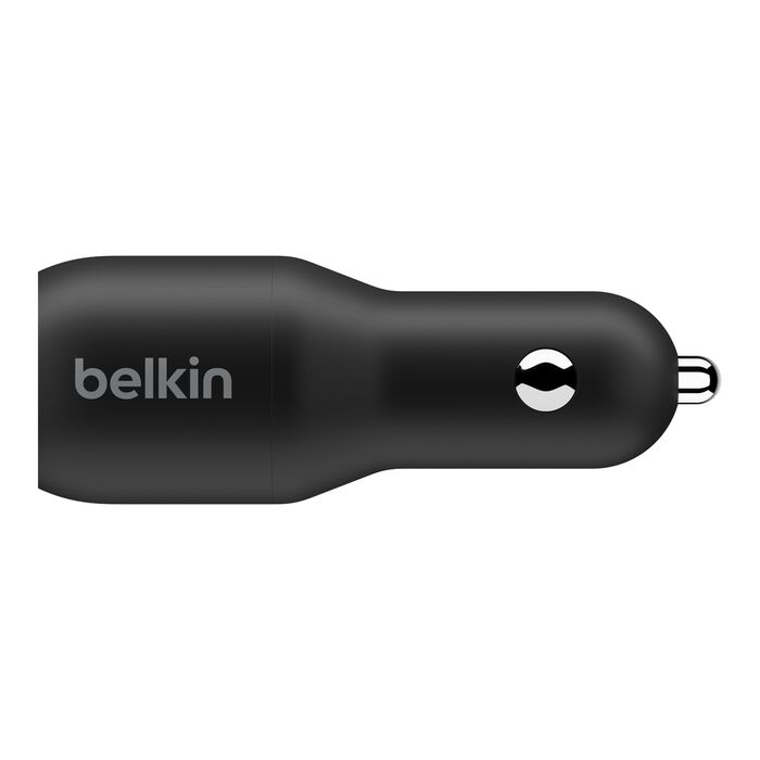 BELKIN APTADOR PARA CARRO USB-C 30W + USB-A 12W (CCB005btBK)