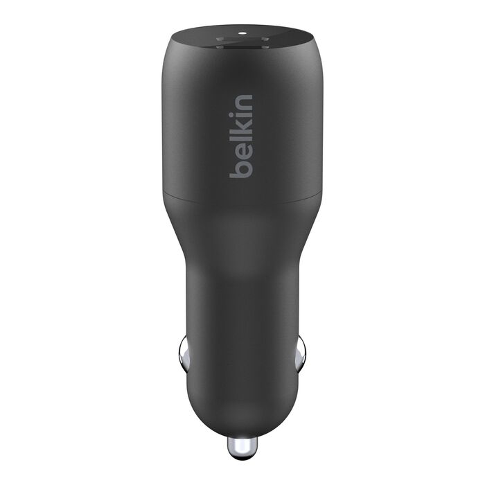 BELKIN APTADOR PARA CARRO USB-C 30W + USB-A 12W (CCB005btBK)