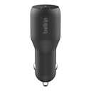 BELKIN APTADOR PARA CARRO USB-C 30W + USB-A 12W (CCB005btBK)