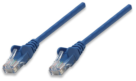 INTELLINET PATCH CORD CAT5 25PIES/7.5M AZUL