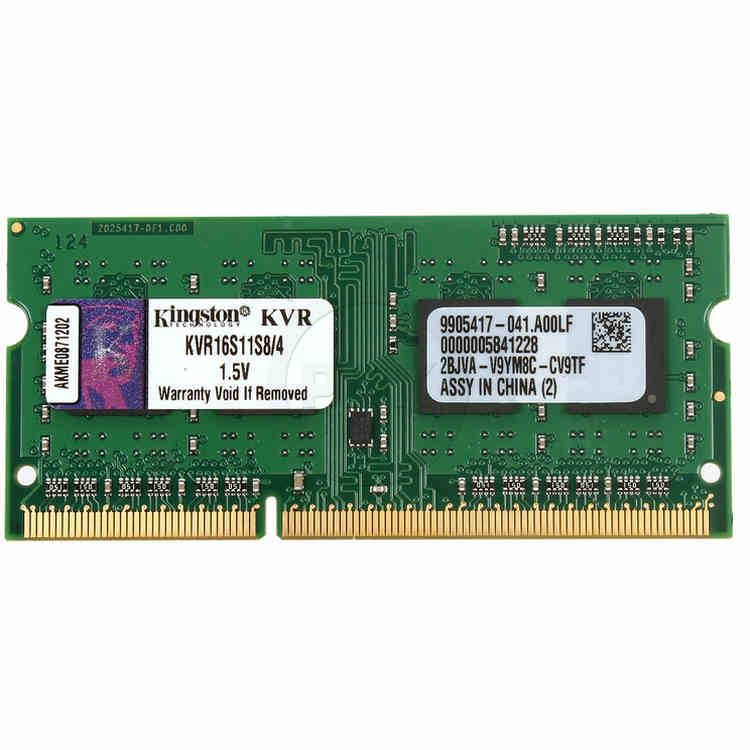 KINGSTON MEMORIA SODIMM PC3L 1600MHz 4GB (KCP3L16SS8/4)