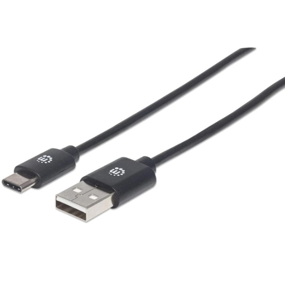 MANHATTAN CABLE USB/ USB TIPO C 1M NEGRO (353373)