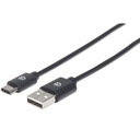 MANHATTAN CABLE USB/ USB TIPO C 1M NEGRO (353373)