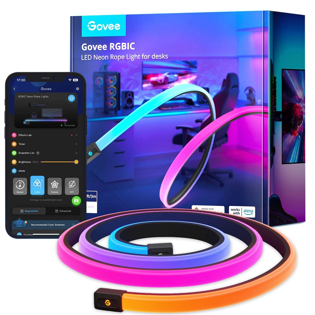 GOVEE LUCES LED RGBIC LED NEON ROPE LIGHT 3M (H61A301D1)