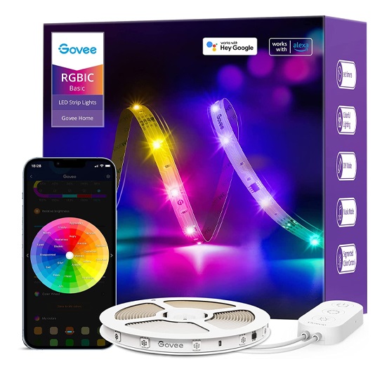 GOVEE LUCES LED RGBIC TIRA WIFI/BT 5M (H618A1D1)