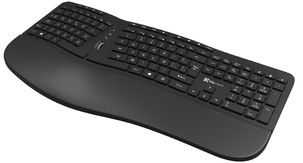 KLIPX TECLADO ERGO WIFI TRANSCEND (KBK-530S)