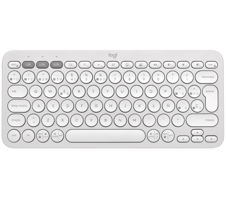 LOGITECH TECLADO BT PEBBLE KEY2 K380S MULTI-DEVICE BLANCO ESP (920-011784)