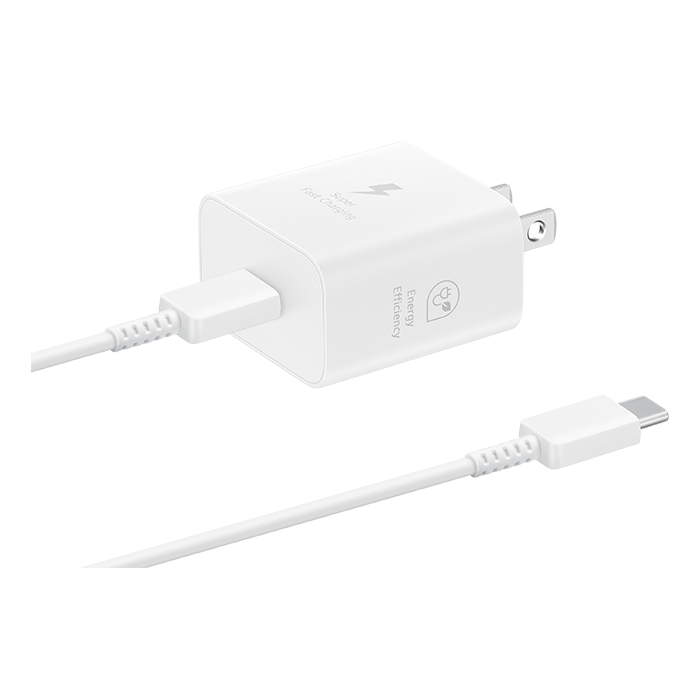 SAMSUNG ADAPTADOR USB-C 25W + CABLE BLANCO (EP-T2510XWTGTW)
