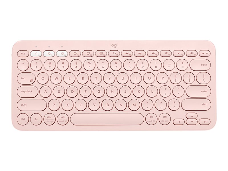 LOGITECH TECLADO BT PEBBLE KEY2 K380S MULTI-DEVICE PAPAYA ESP (920-011785)