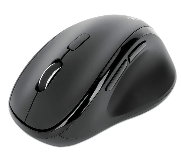 MANHATTAN RATON ERGONOMICO 2-EN-1 NEGRO (190237)