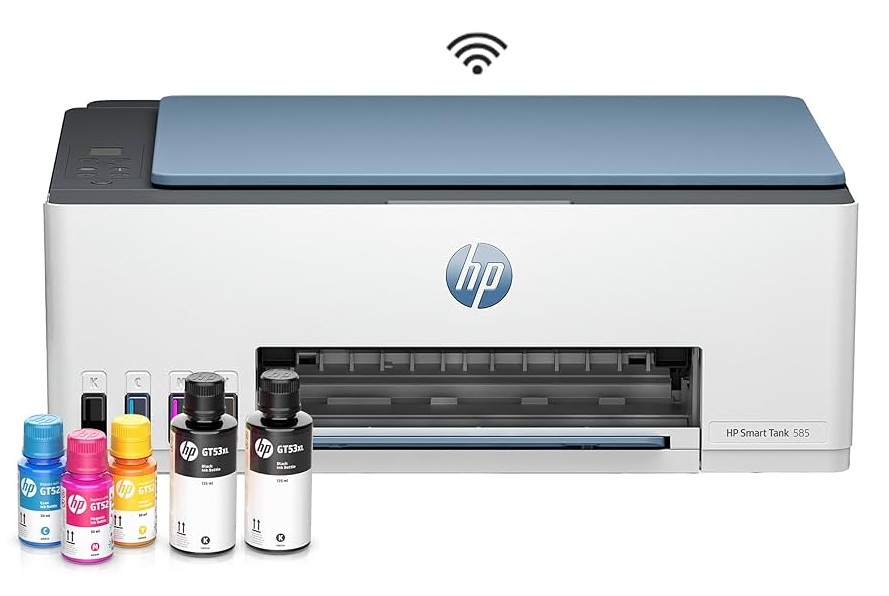 IMPRESORA MF HP SMART TANK 585 AIO WLS P/C/S 12/5PPM + TINTA NEGRA (1F3Y4A#AKY)