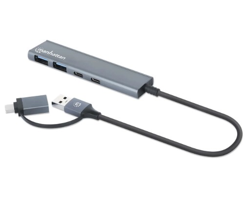 MANHATTAN HUB USB-C 3.0 4 PUERTOS (181075)