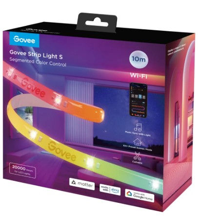 GOVEE LUCES LED RGBICW TIRA WIFI/BT 10M (H612CAD1)