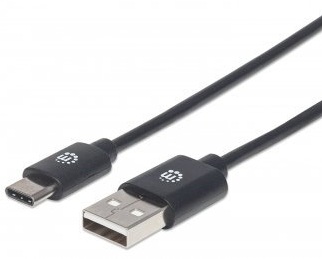 MANHATTAN CABLE USB-C A USB-A 2M NEGRO (354929)