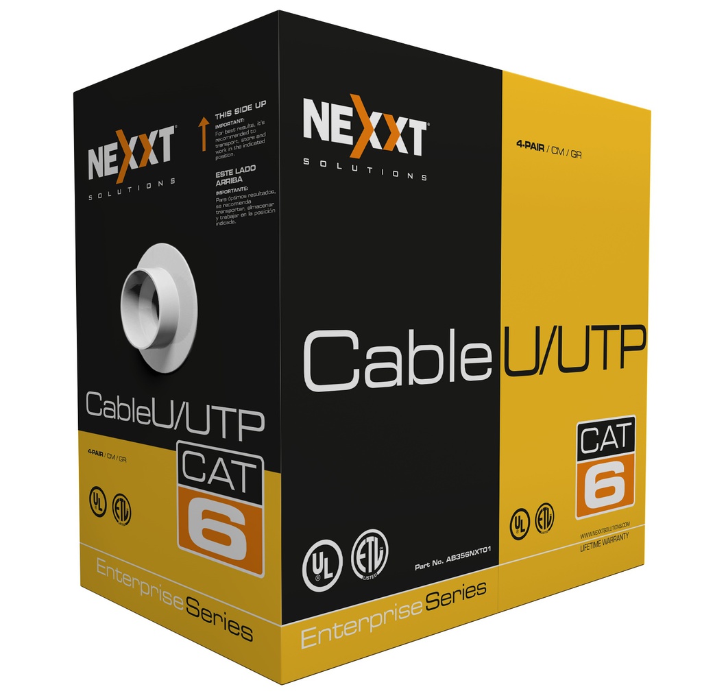 NEXXT CABLE UTP CAT6 CABLE 23AWG CM/ 305M GRIS (AB356NXT01)