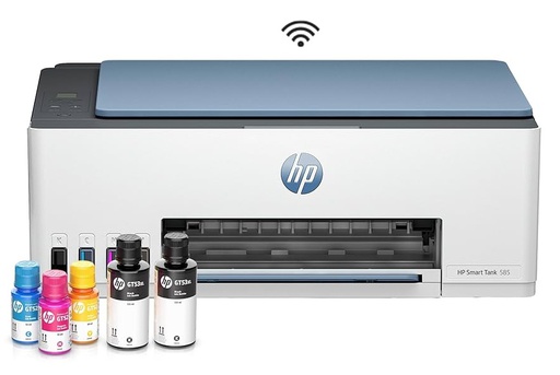 IMPRESORA MF HP SMART TANK 585 AIO WLS P/C/S 12/5PPM + TINTA NEGRA (1F3Y4A#AKY)