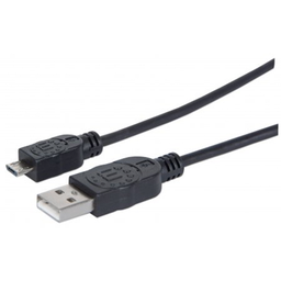 [766623307178] MANHATTAN CABLE USB/MICROUSB 3.3"/1.8M NEGRO (307178)